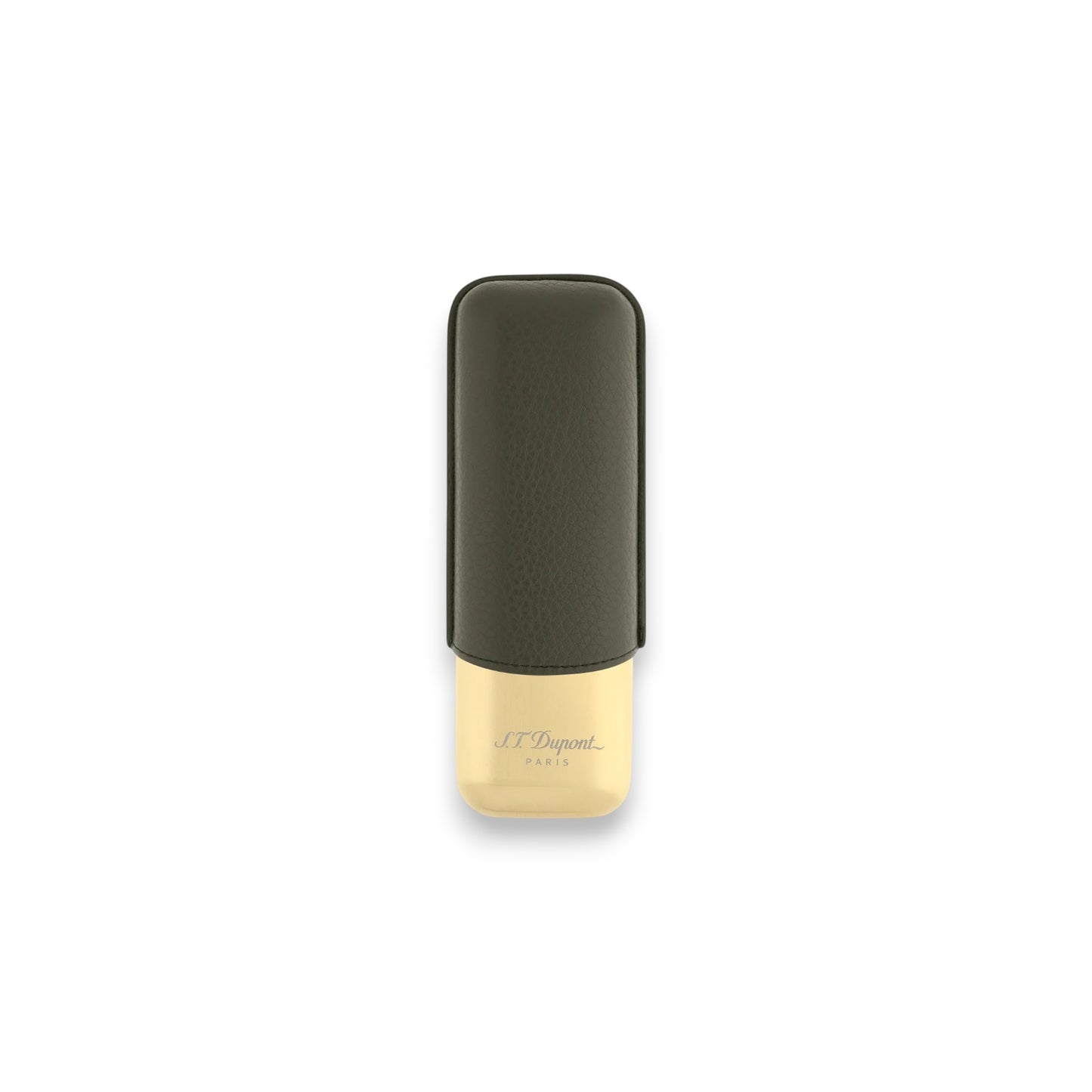 S.T. Dupont Leather 2 Cigar Case Khaki
